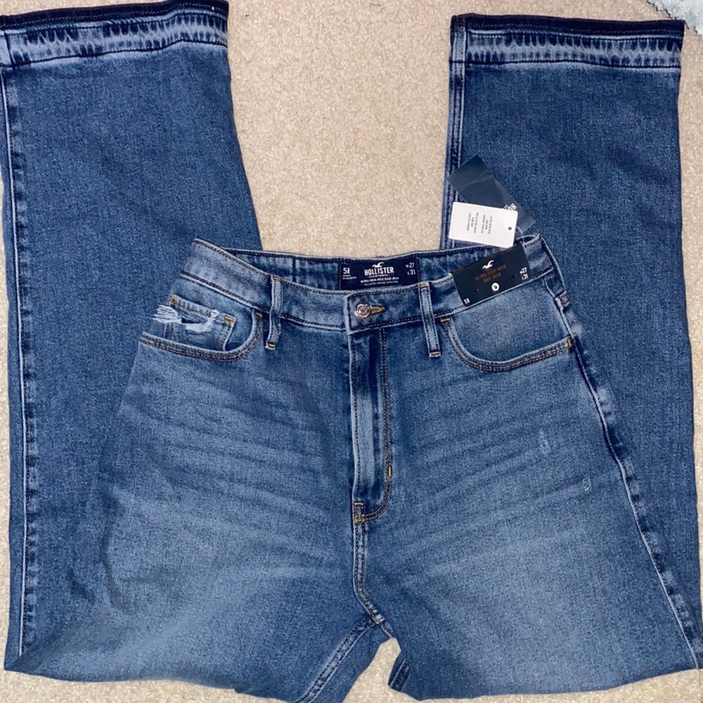 Hollister medium wash Dad Jeans